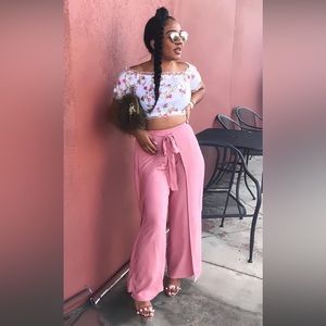 Pink Flare Pants